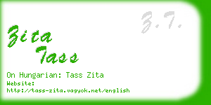 zita tass business card